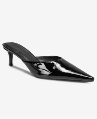 Women's Vivian Pointed Toe Kitten Heel Mule Pumps