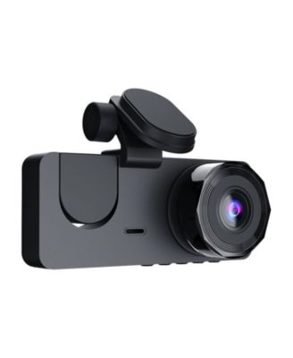3 Channel Dash Cam Front Inside Rear Vehicle Driving Recorder Car DVR with 32G MMC Card G Sensor Motion Detection Parking Monitor Night Vision