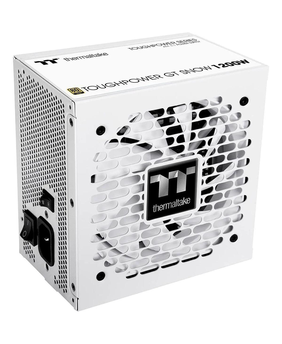 Thermaltake Toughpower Gt Snow 1200W 80 Plus Gold Certified Power Supply, Compatible with Atx 3.1 and PCIe Gen 5.1 - Snow white