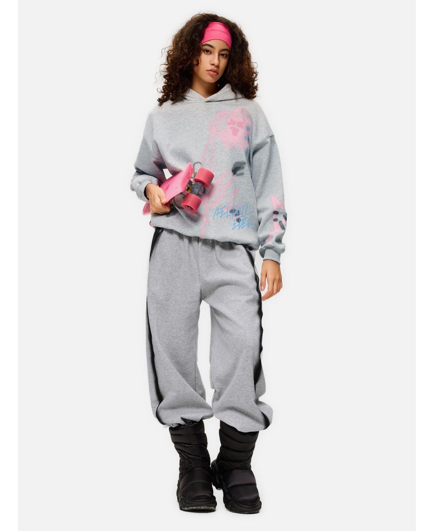 Women's Graffiti Heart Baggy Sweatpants
