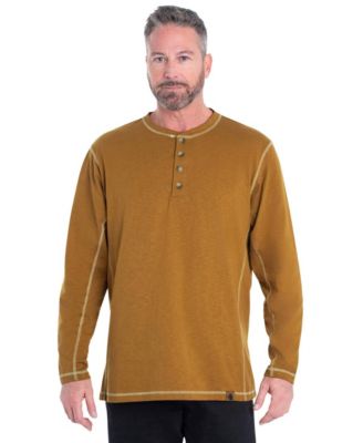 Mens Maverick Slub Henley Long Sleeve Shirt