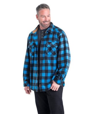 Men's Heavyweight Navigator Fleece Long Sleeve Button Up Shirt
