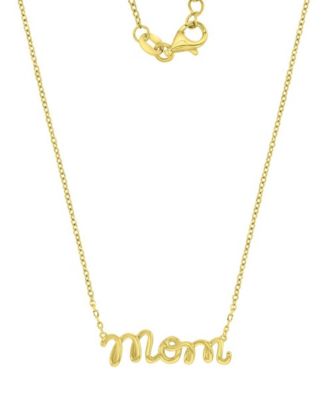 14k Gold-Plated Mom Style Charm Necklace