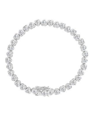 14k Gold-Plated Bezel Crystal Tennis Bracelet