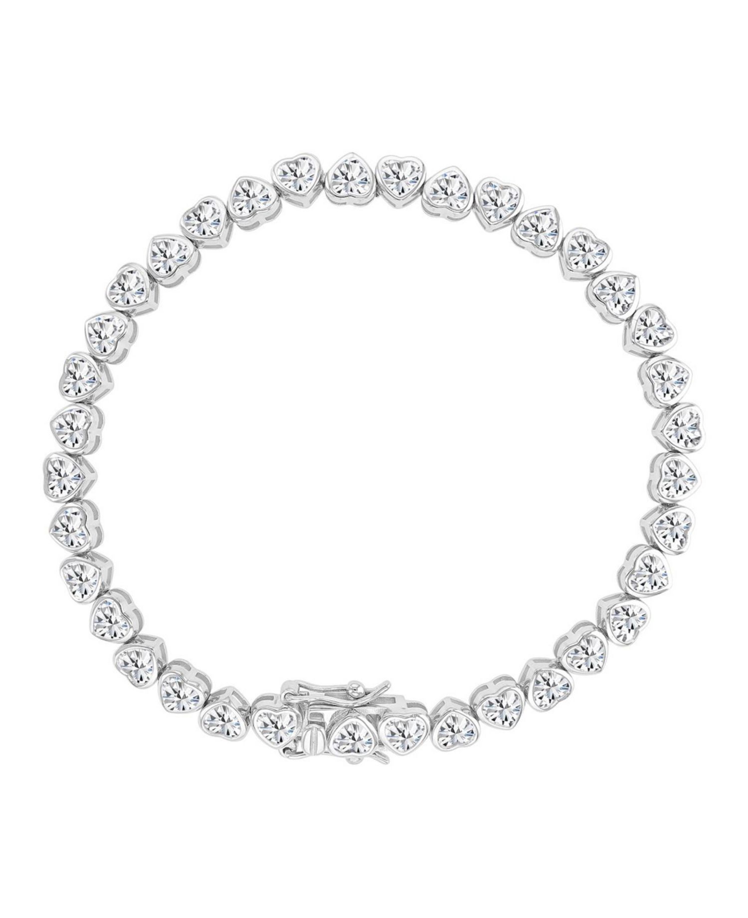 14k Gold-Plated Bezel Crystal Tennis Bracelet
