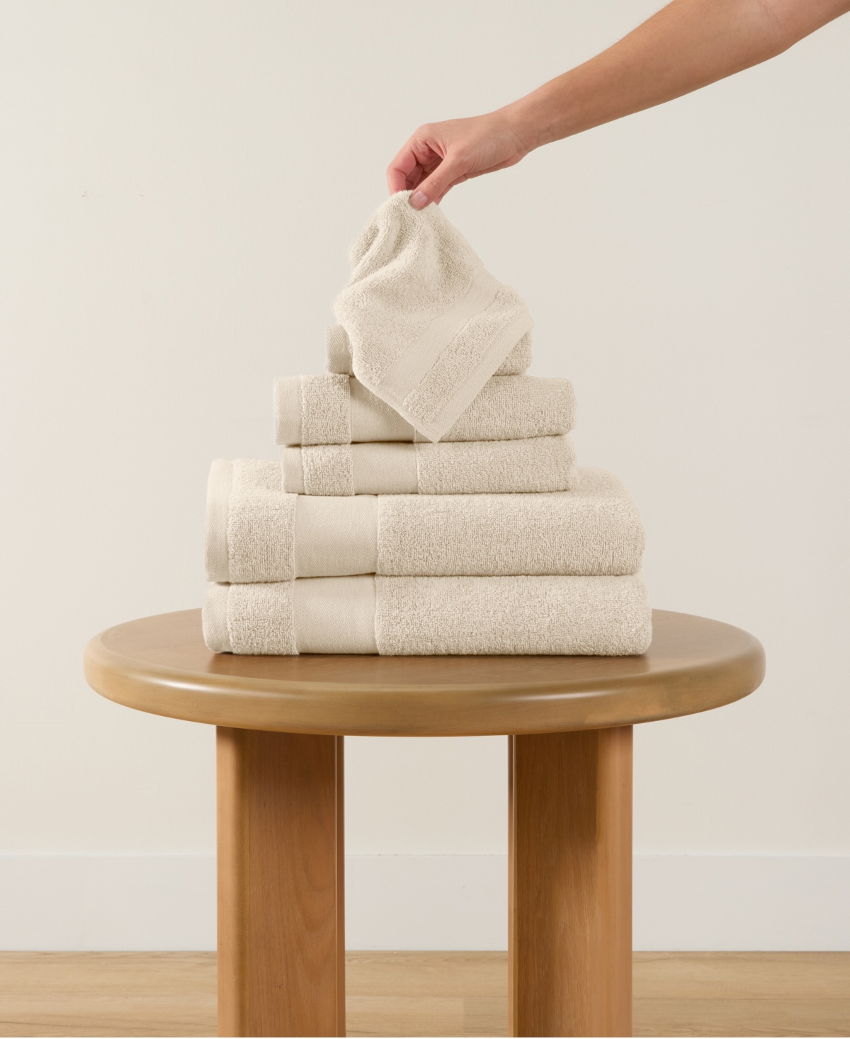 ienjoy Home 6-Pc. Cotton Bath Towel Set, 54" x 30"