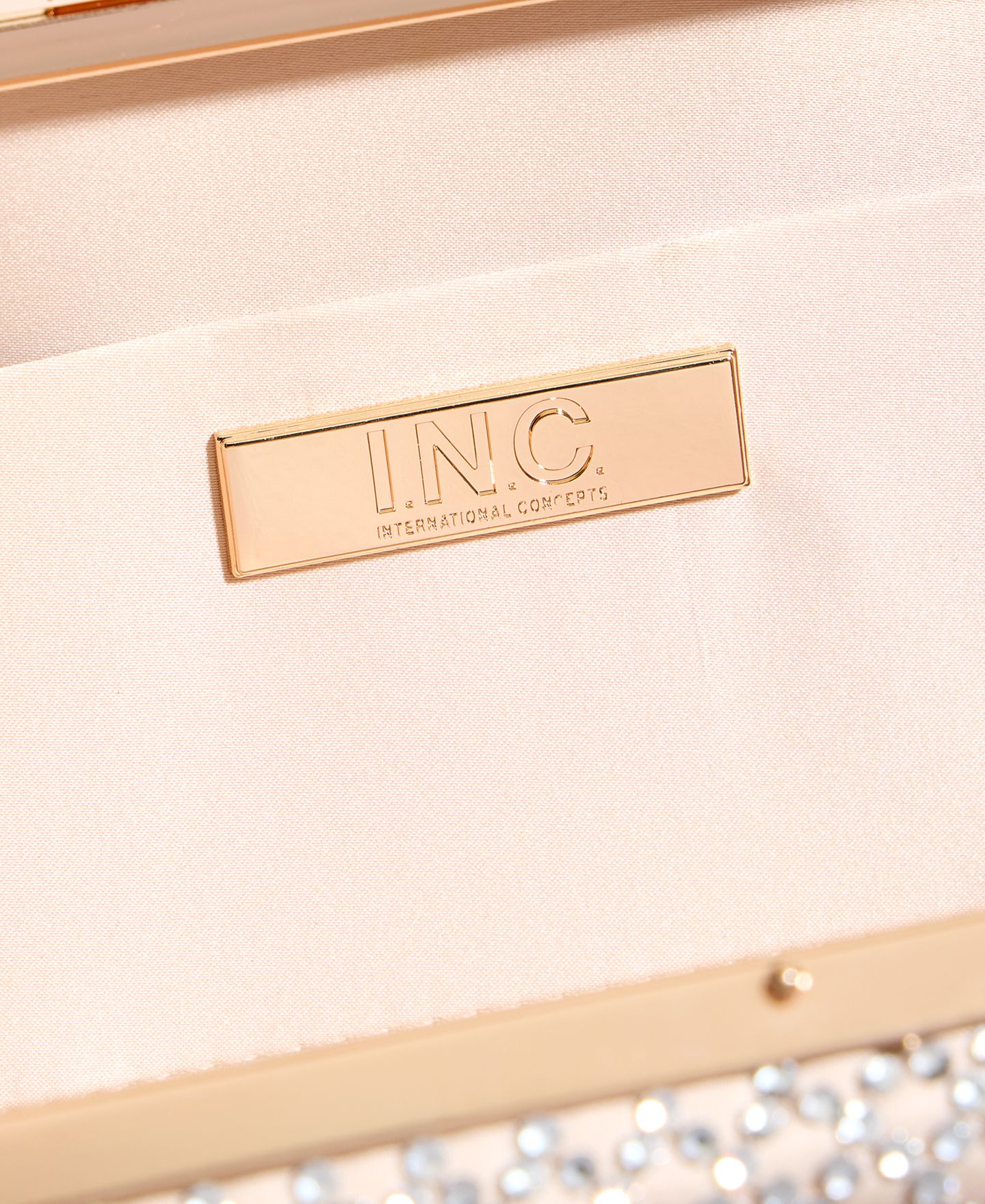 Вечерний клатч I.N.C. International Concepts на цепочке, цвет: Шампань — фото 4