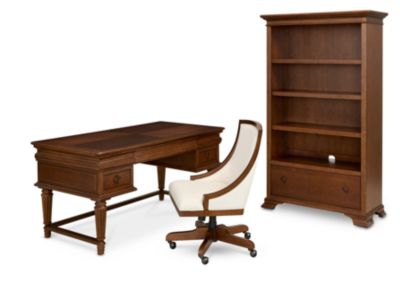 Nelman Home Office 3-Piece Set (Writing Desk, Desk Chair & Bookcase)
