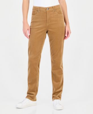 Petite Corduroy High-Waisted Straight-Leg Jeans