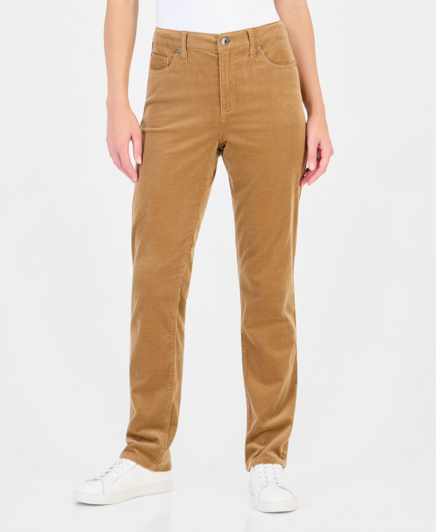 Petite Corduroy High-Waisted Straight-Leg Jeans