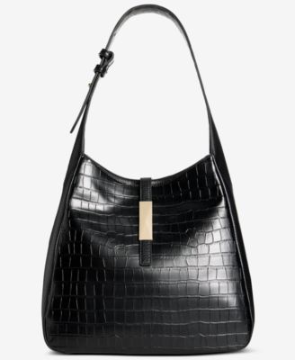 Salee Croco-Embossed Shoulder Bag