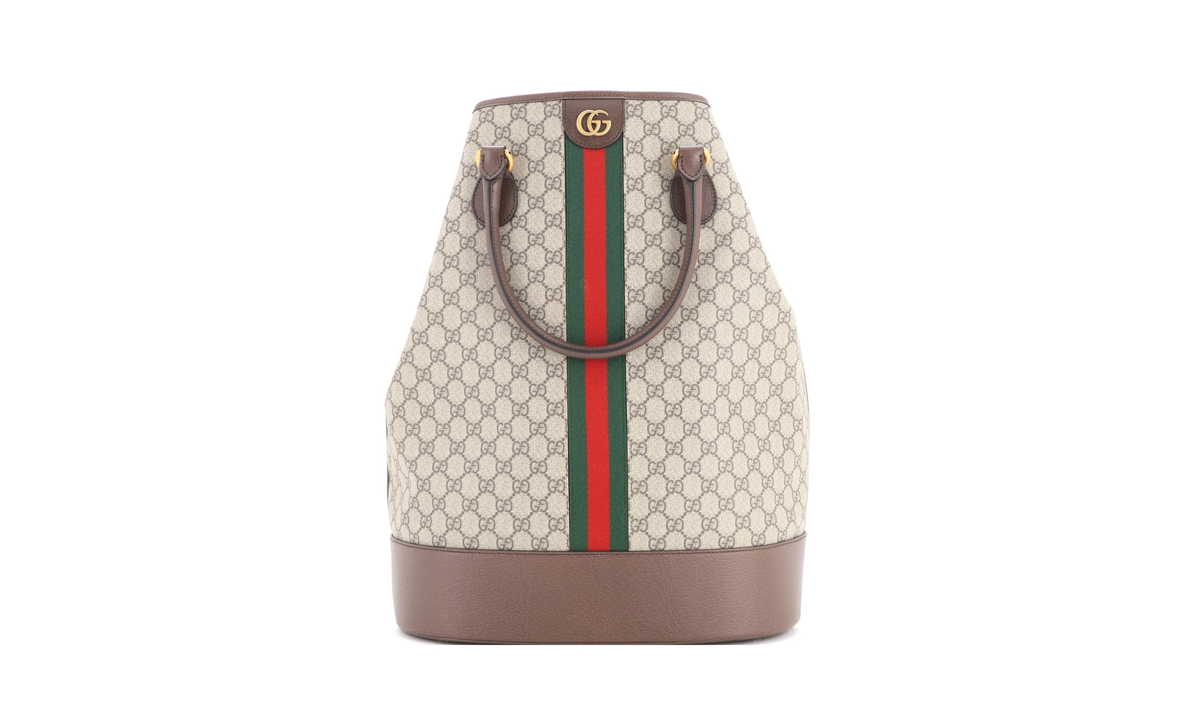 Pre-Owned Gucci Ophidia Duffle Tote Gg Coated Canvas