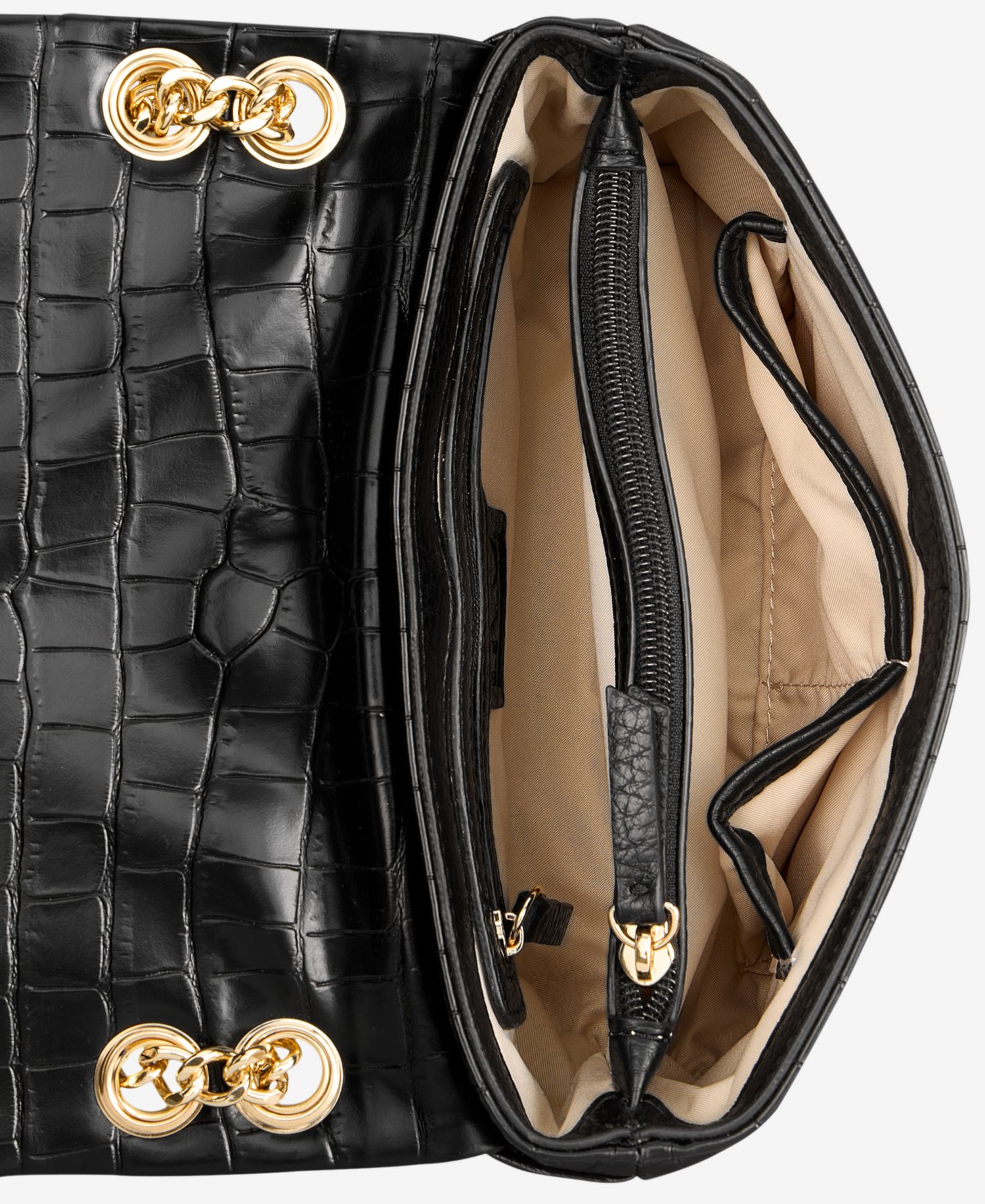 Mini Ajae Croco-Embossed Crossbody Bag
