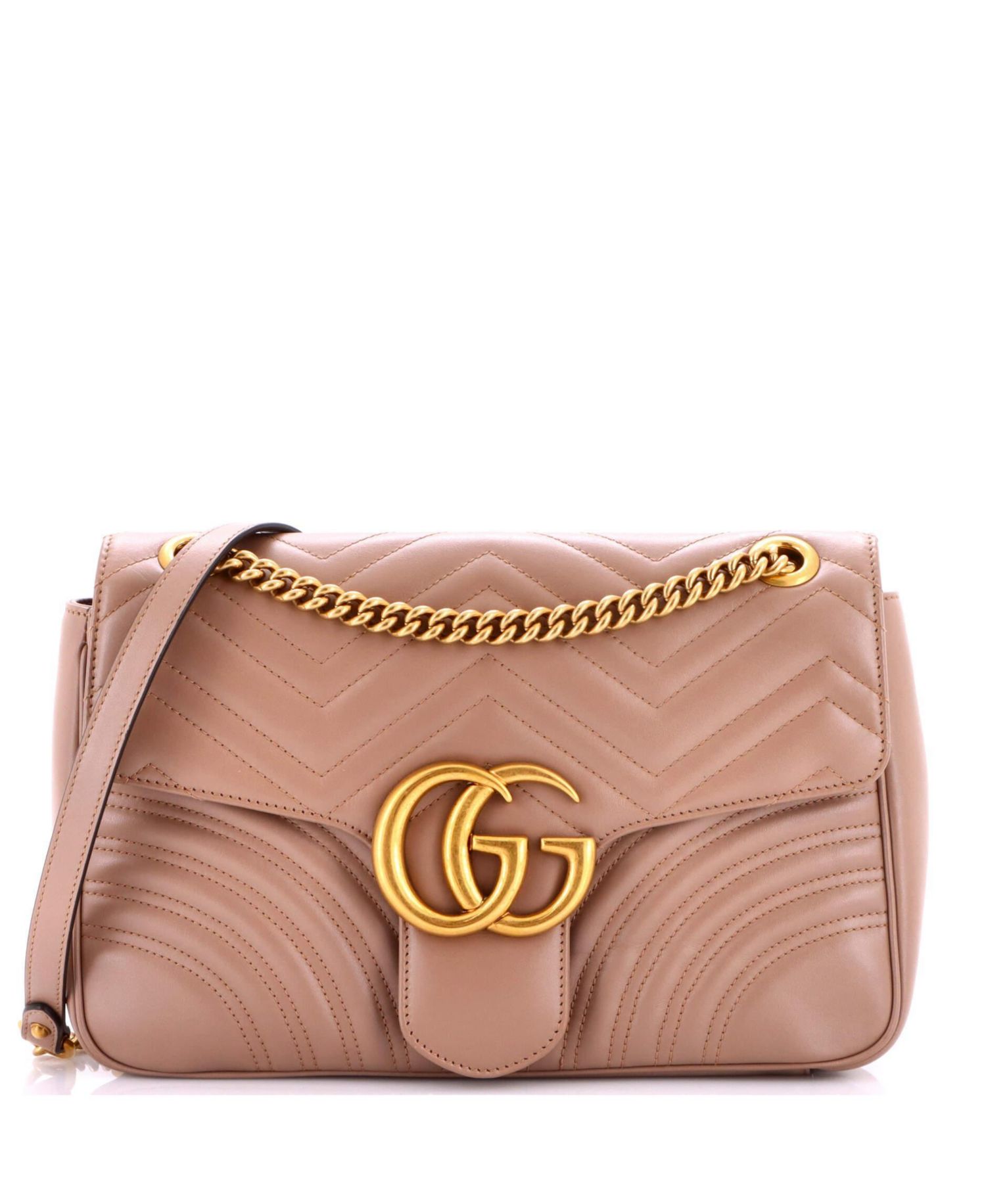 Medium GG Marmont Flap Bag Matelasse Leather