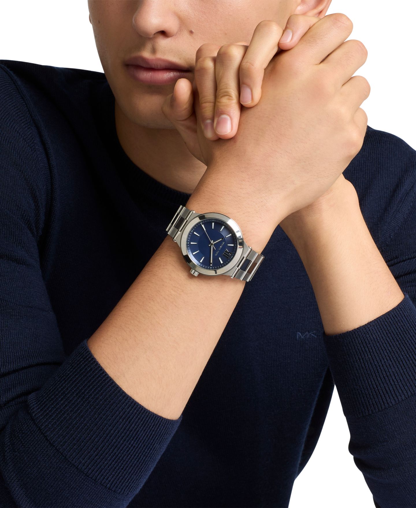 Мужские часы Michael Kors MICHAEL Billie Three-Hand Stainless Steel Watch 44mm — фото 5