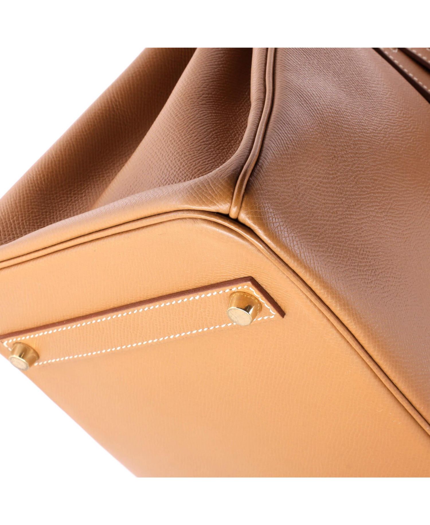 Pre-Owned Hermes Birkin 35 Handbag Brown Courchevel with Gold Hardware