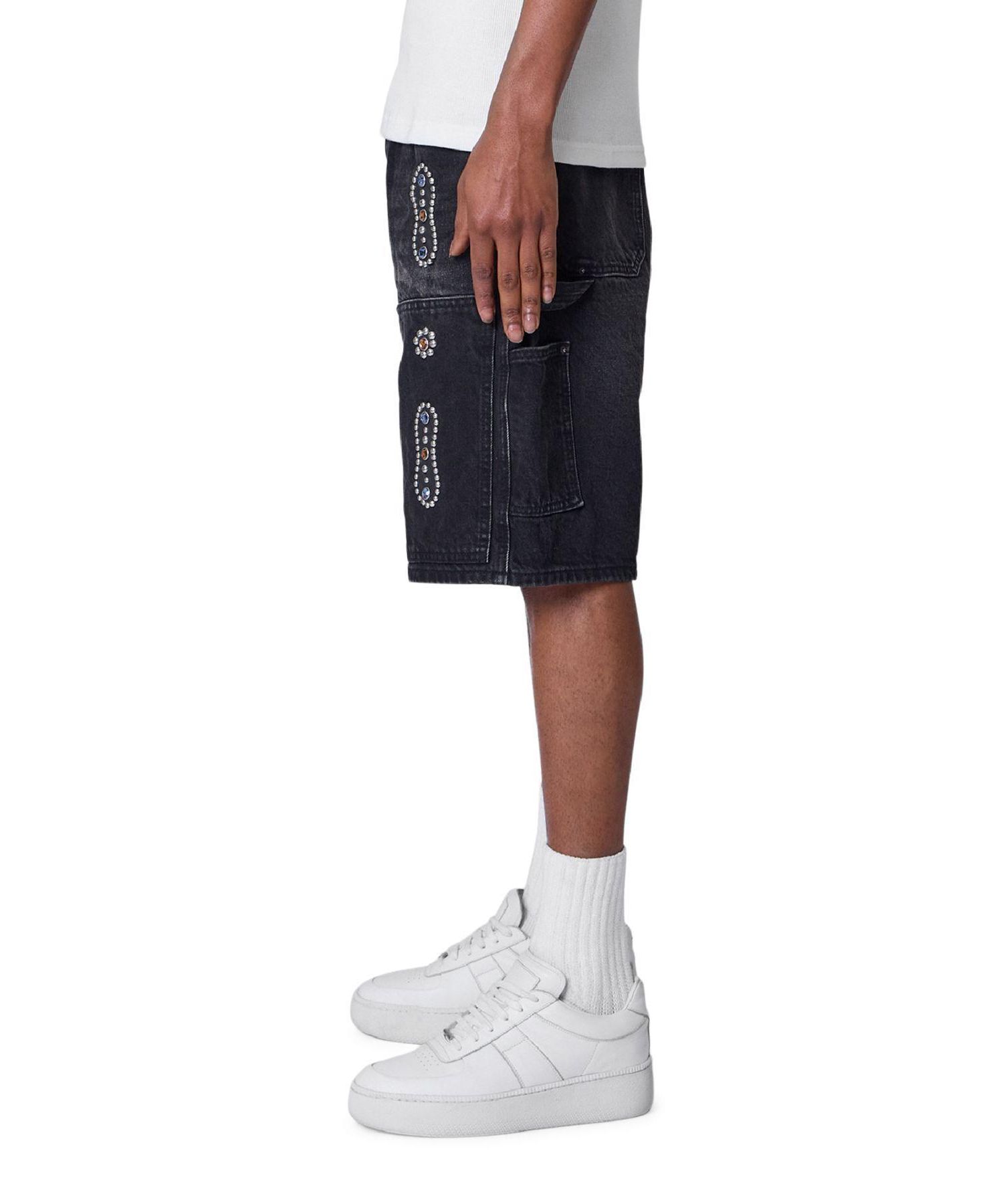 Men's Double Western Jewel Denim Shorts