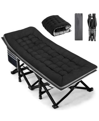 28" Portable Folding Camping Bed Heavy Duty Thick Mattress