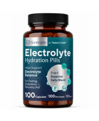 Electrolyte Capsules with Potassium, Magnesium, Calcium and Sodium, Keto-Friendly, Vegetarian, 100 Count