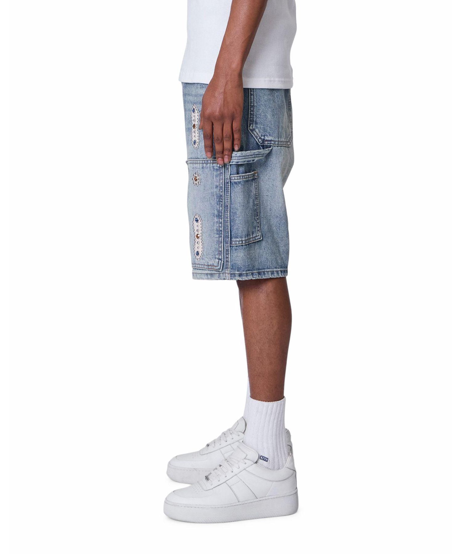 Men's Double Western Jewel Denim Shorts