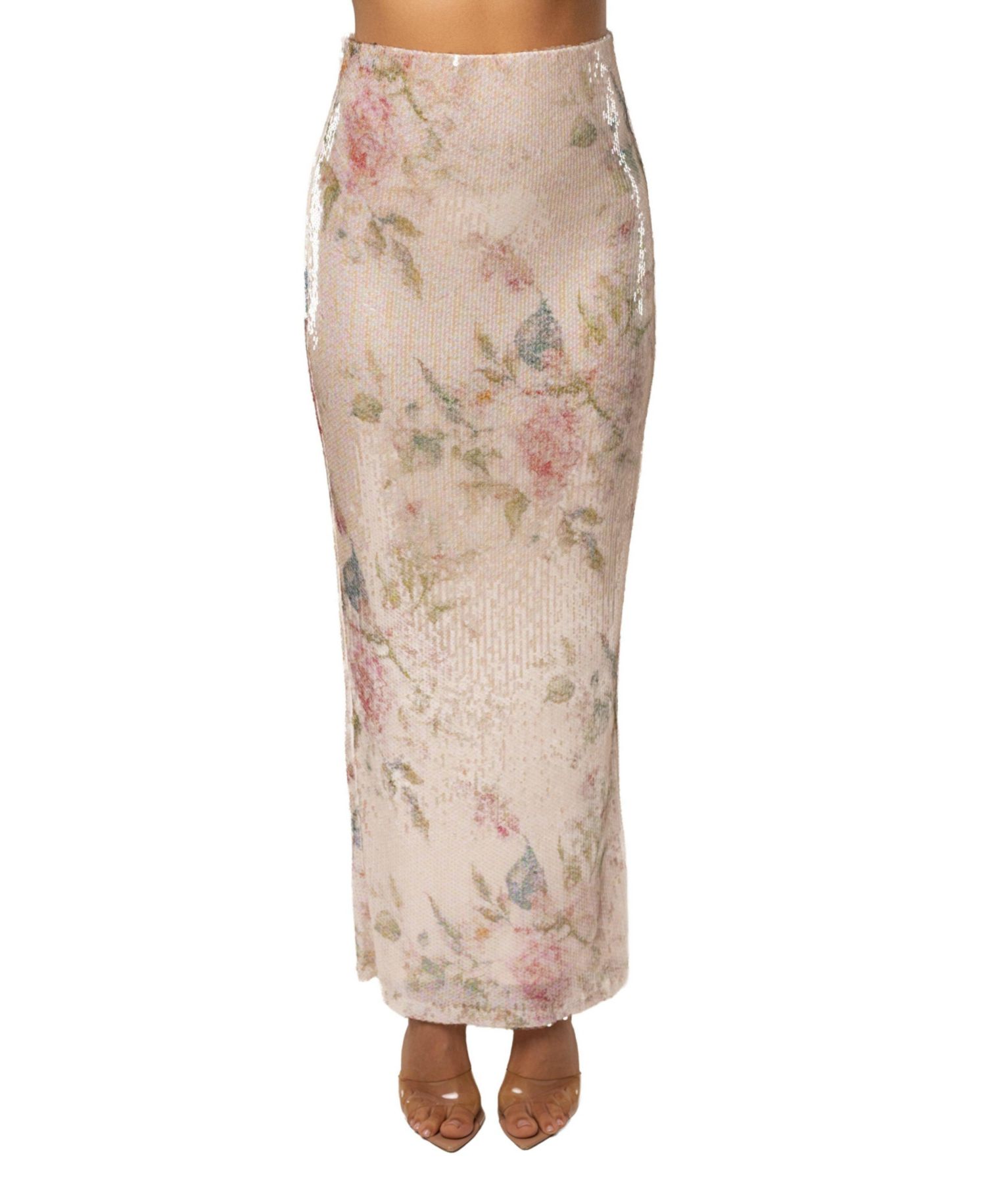 Women's Floral Villa Nights Sequin Skirt