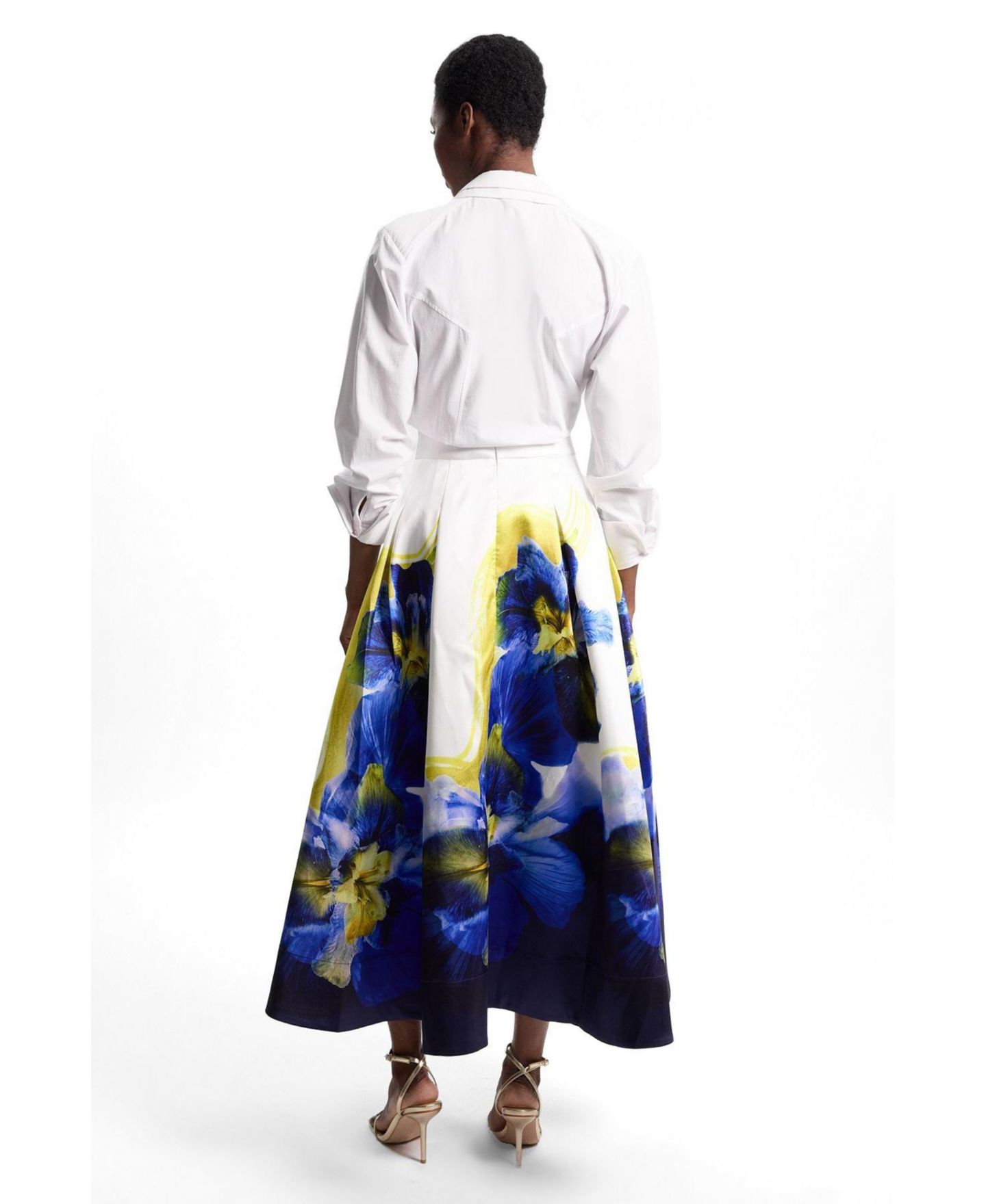 Женская юбка Karen Millen Floral High Waist A-line, цвет: Разноцветный — фото 3