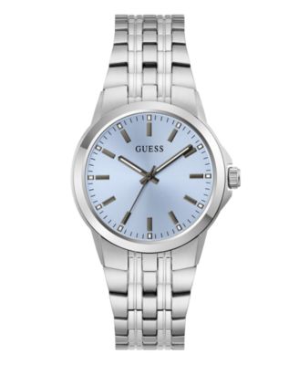 Men's Quartz Silver-Tone Stainless Steel Watch 39mm