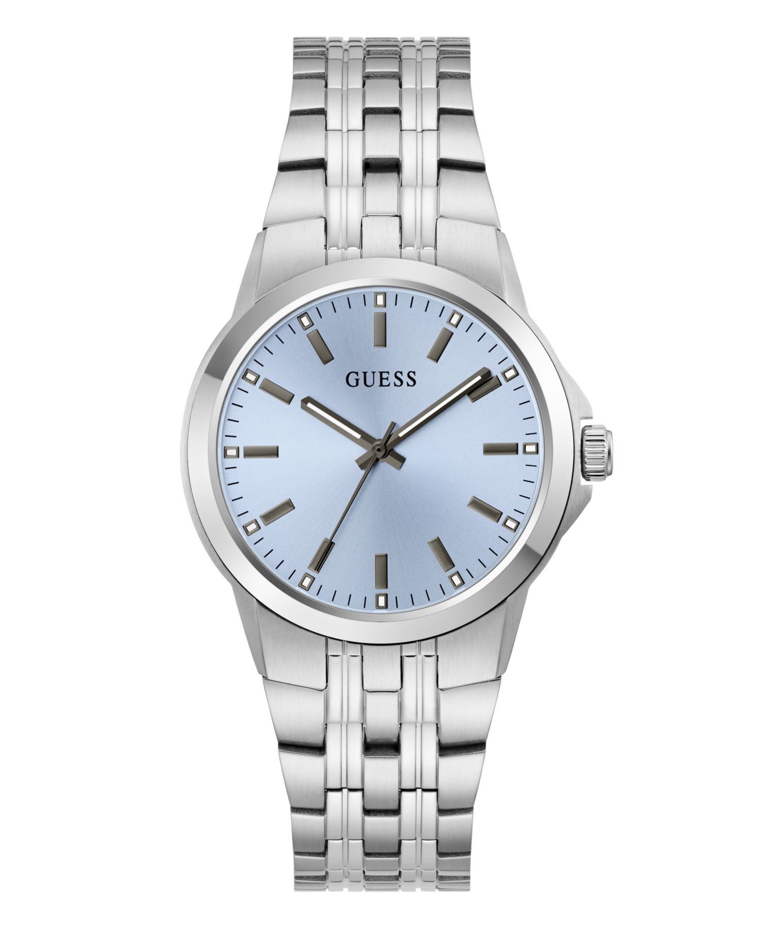 Men's Quartz Silver-Tone Stainless Steel Watch 39mm