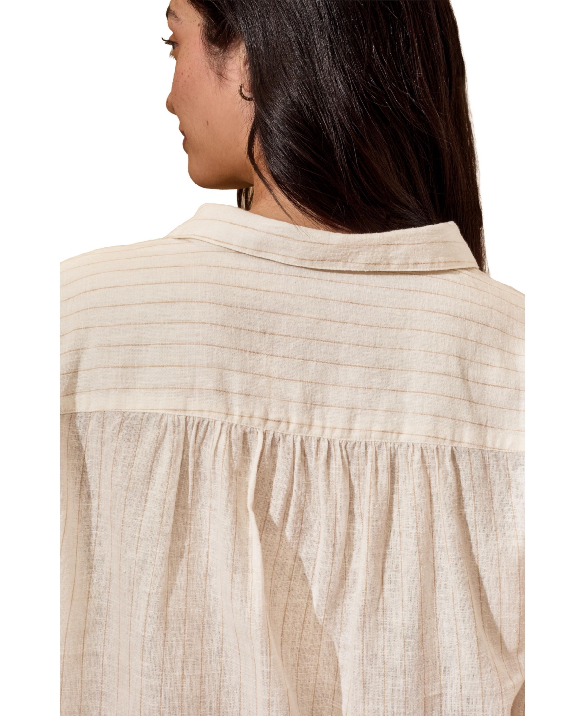 Celtic & Co. Women's Draped Boxy Collared Shirt