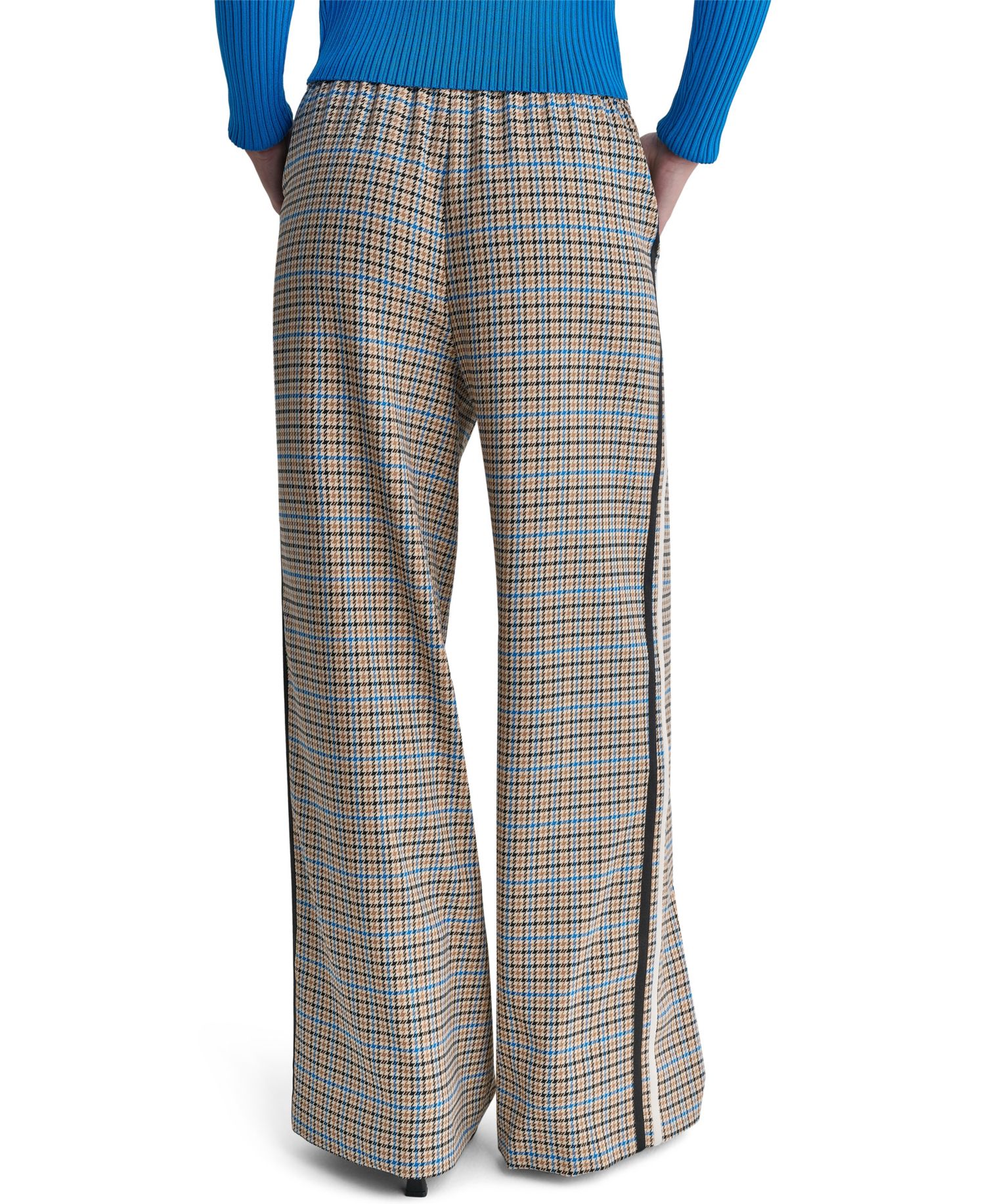 Women's Plaid Wide-Leg Pull-On Pants