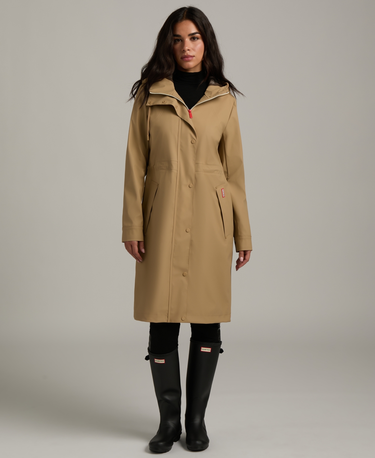 Hunter Women's Long Rubberized Anorak Coat