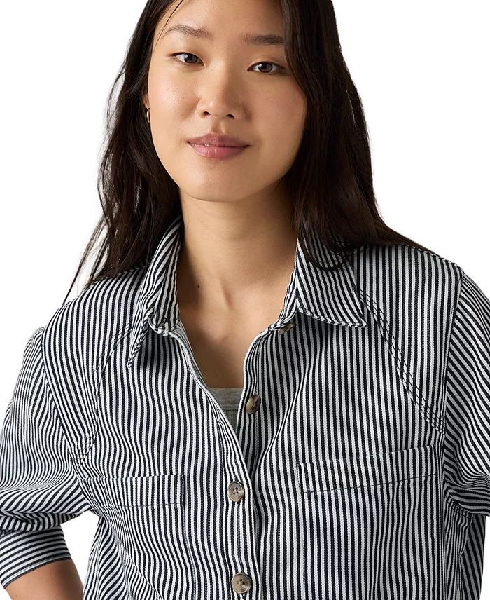 Women's Long-Sleeve Utility Crop Top - thumbnail 3
