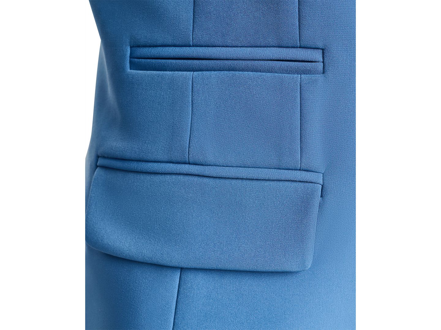 Женский пиджак DKNY Tech Tailoring 1-Button 3/4-Sleeve Blazer, цвет: Синий — фото 10