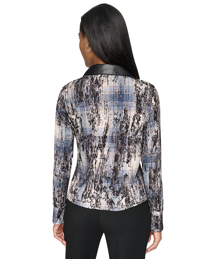 Women's Collared Button-Up Long-Sleeve Sweater - thumbnail 5