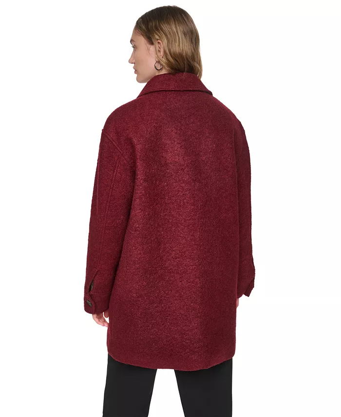 Women's Tailored Herringbone Wool-Blend Coat - thumbnail 6