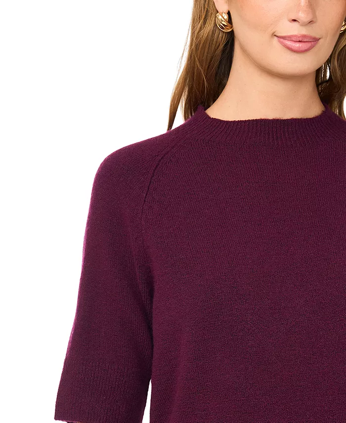 Women's Cozy Mock Neck Short-Sleeve Sweater - thumbnail 7