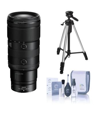 NIKKOR Z 70-200mm f/2.8 VR S II Lens, Bundle with 3-Section Tripod and Cleaning Kit