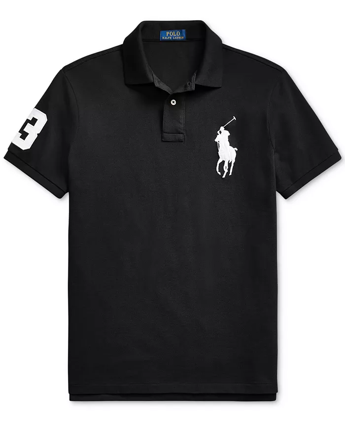 Men's Big Pony Custom Slim-Fit Mesh Polo Shirt - thumbnail 6
