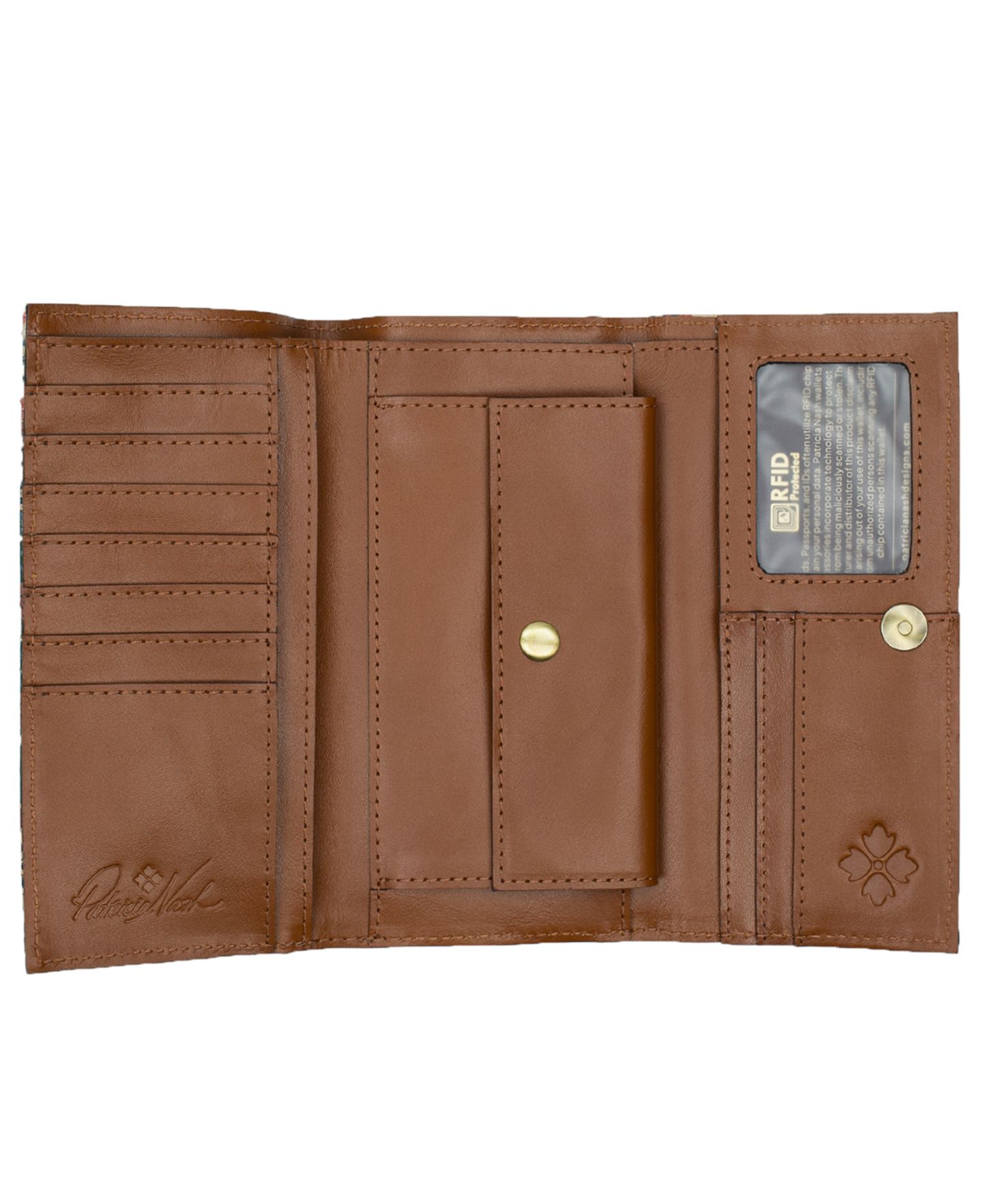 Женский кошелёк Patricia Nash Terresa Leather Snap Wallet, цвет: Nordic Patchwork — фото 3
