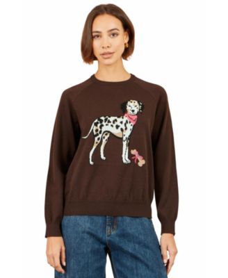 Women's Dalmatian Intarsia Relaxed Jumper