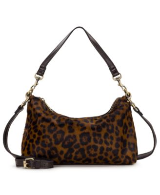 Kolena Medium Leopard Haircalf Crossbody Handbag