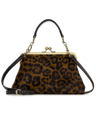 Vione Small Leopard Frame Crossbody Handbag