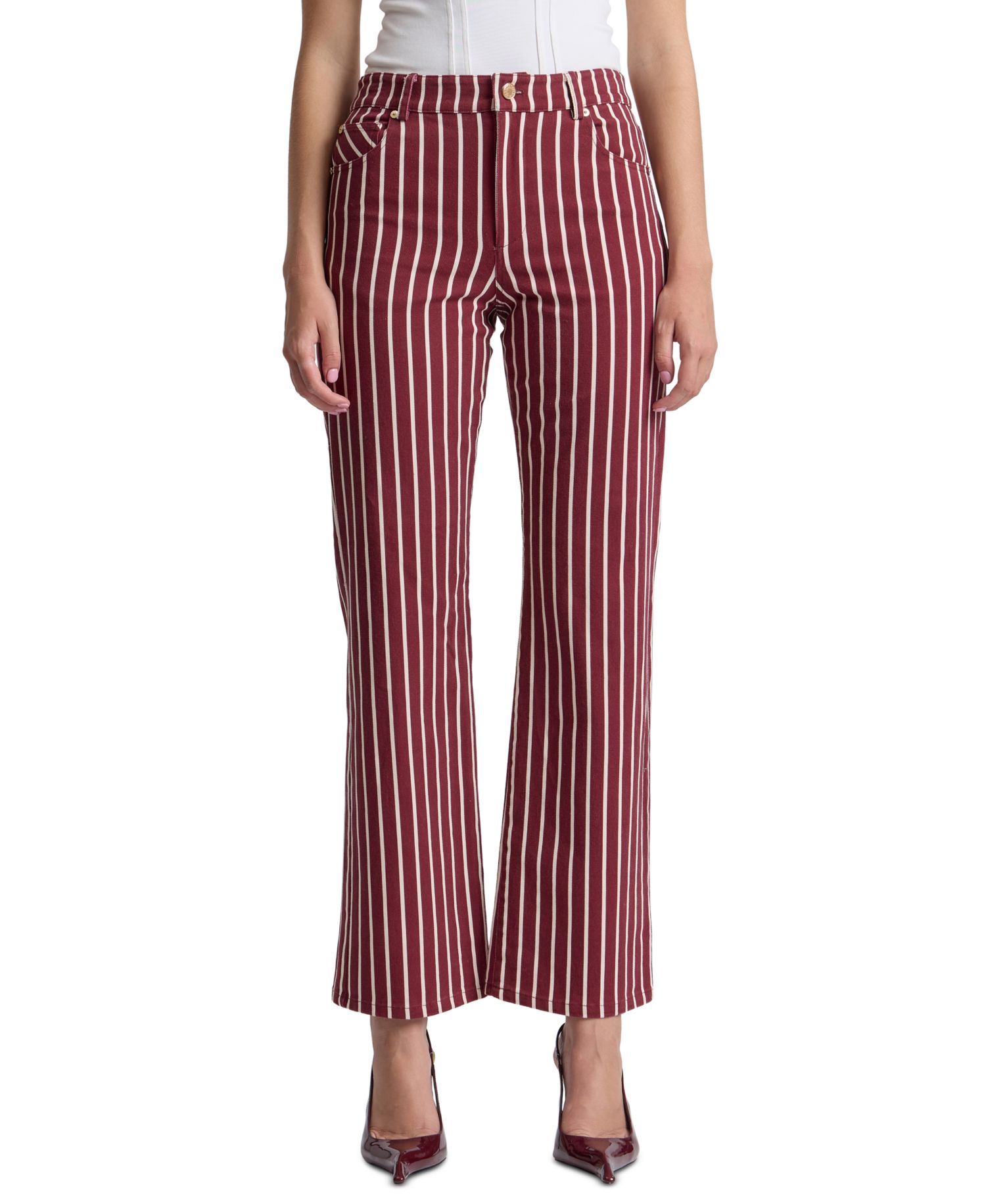 Women's Striped Bootcut Jeans