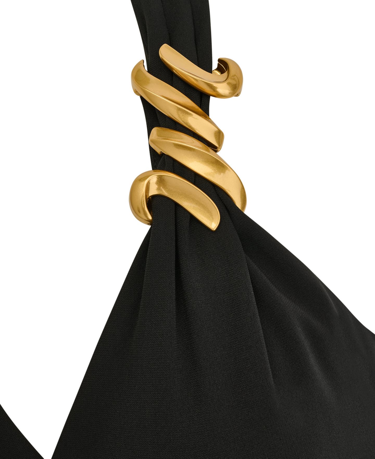 Женское платье Donna Karan New York Halter-Neck Draped Maxi Dress, Wedding Guest, Side Slit, цвет: Чёрный — фото 6