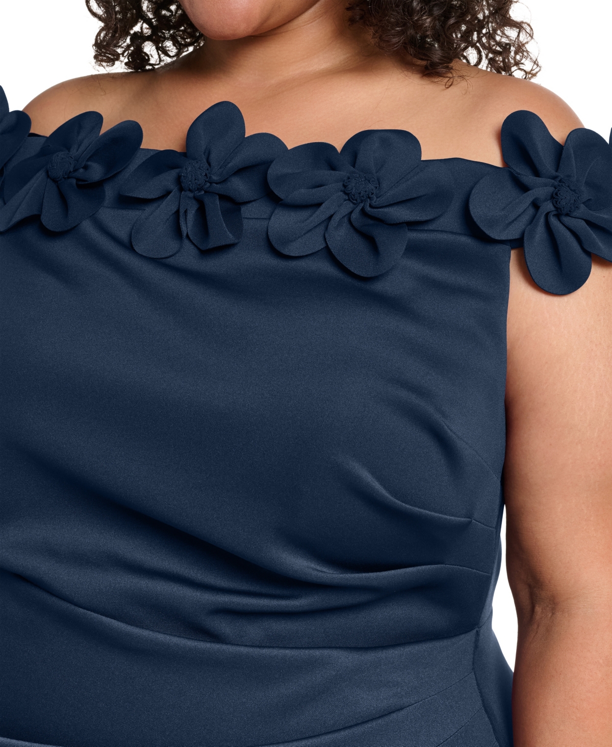 Eliza J Plus Off-The-Shoulder Sleeveless Ball Gown