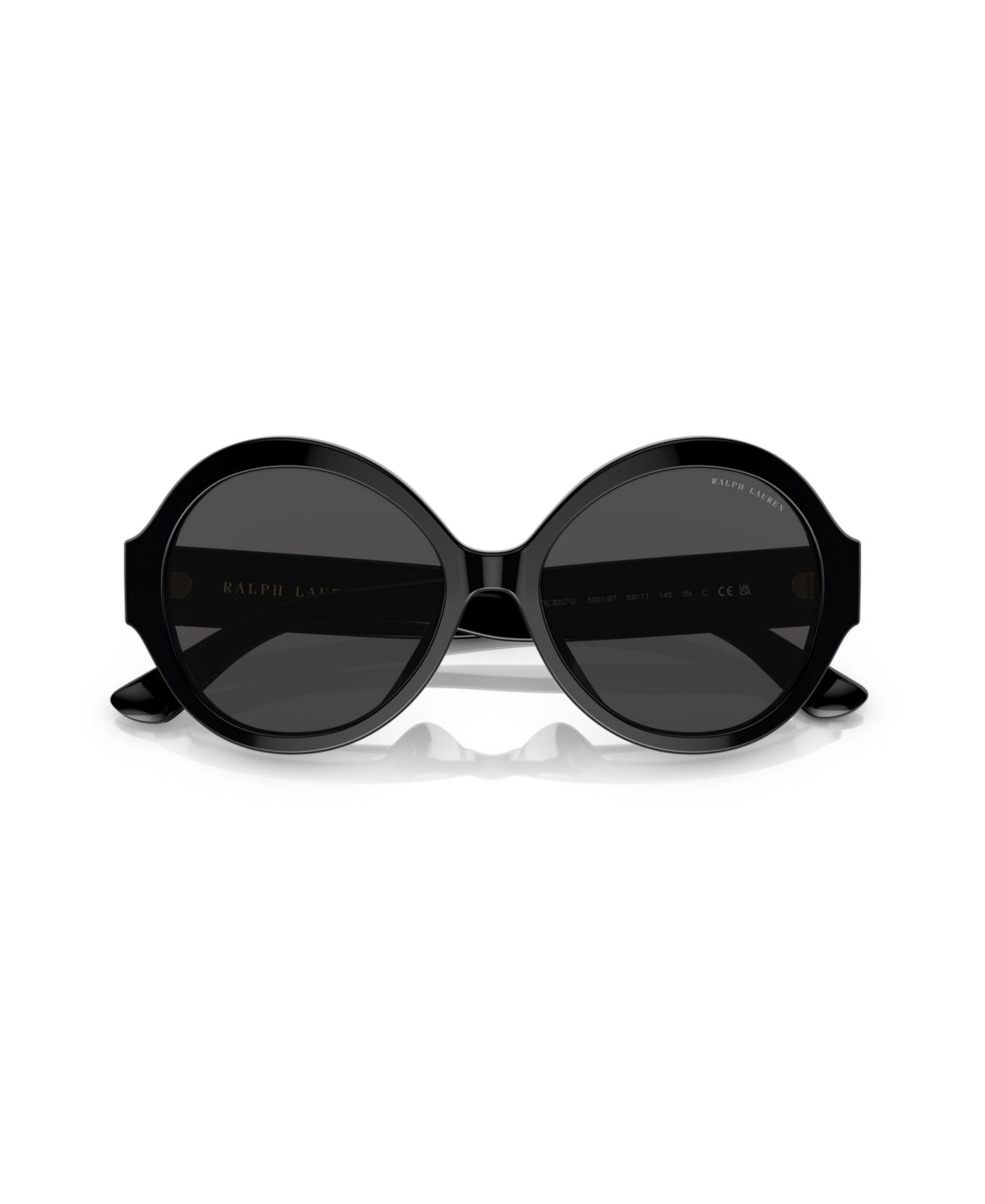 Женские солнцезащитные очки Ralph Lauren The Farrah Sunglasses, RL8207U, цвет: Блестящий чёрный — фото 5