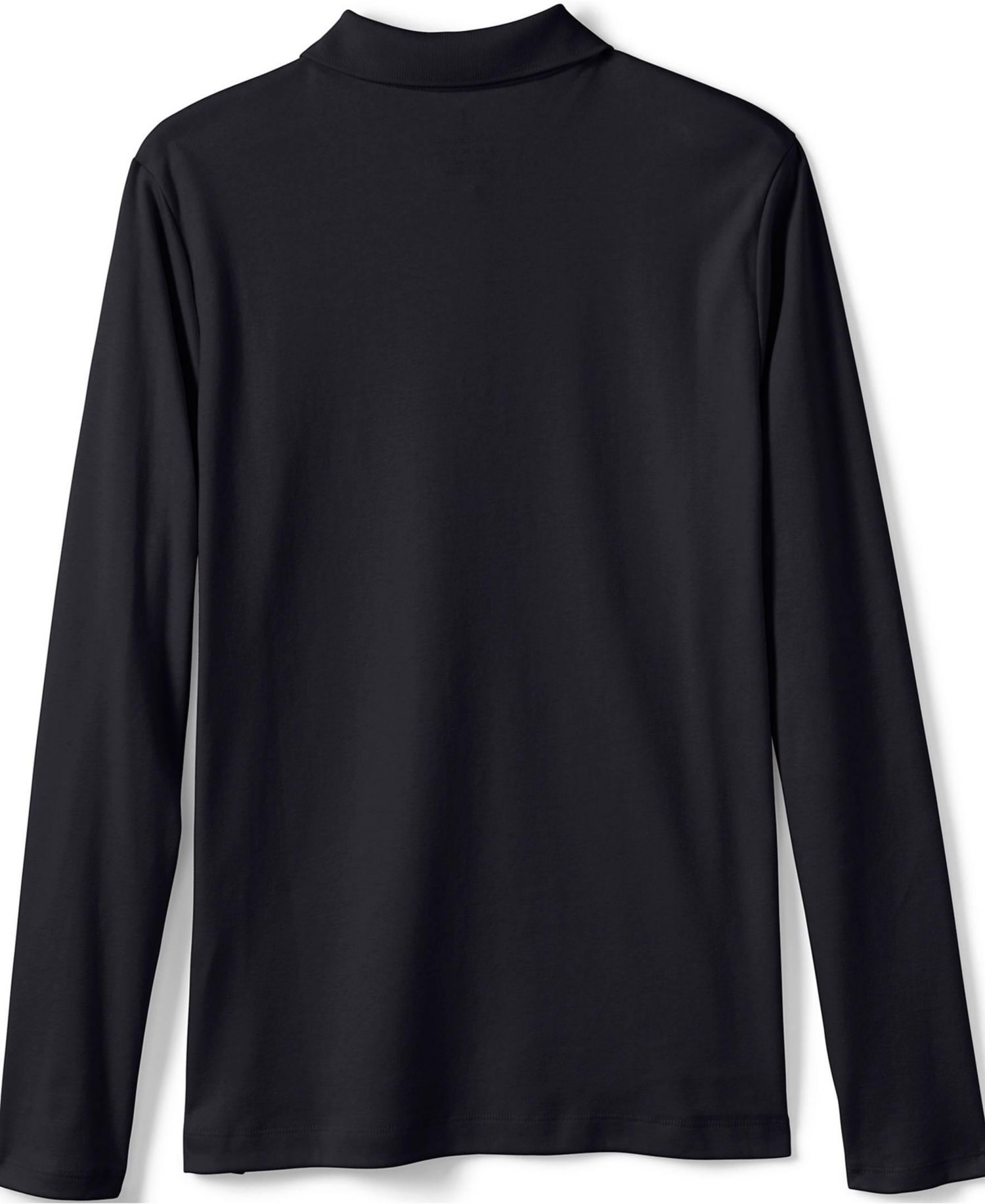 School Uniform Girls Long Sleeve Feminine Fit Interlock Polo Shirt