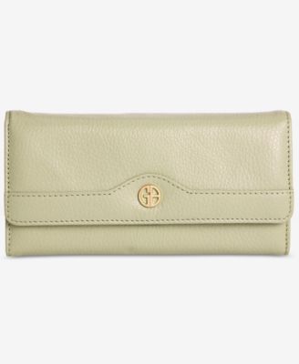 Pebble Leather Receipt Wallet