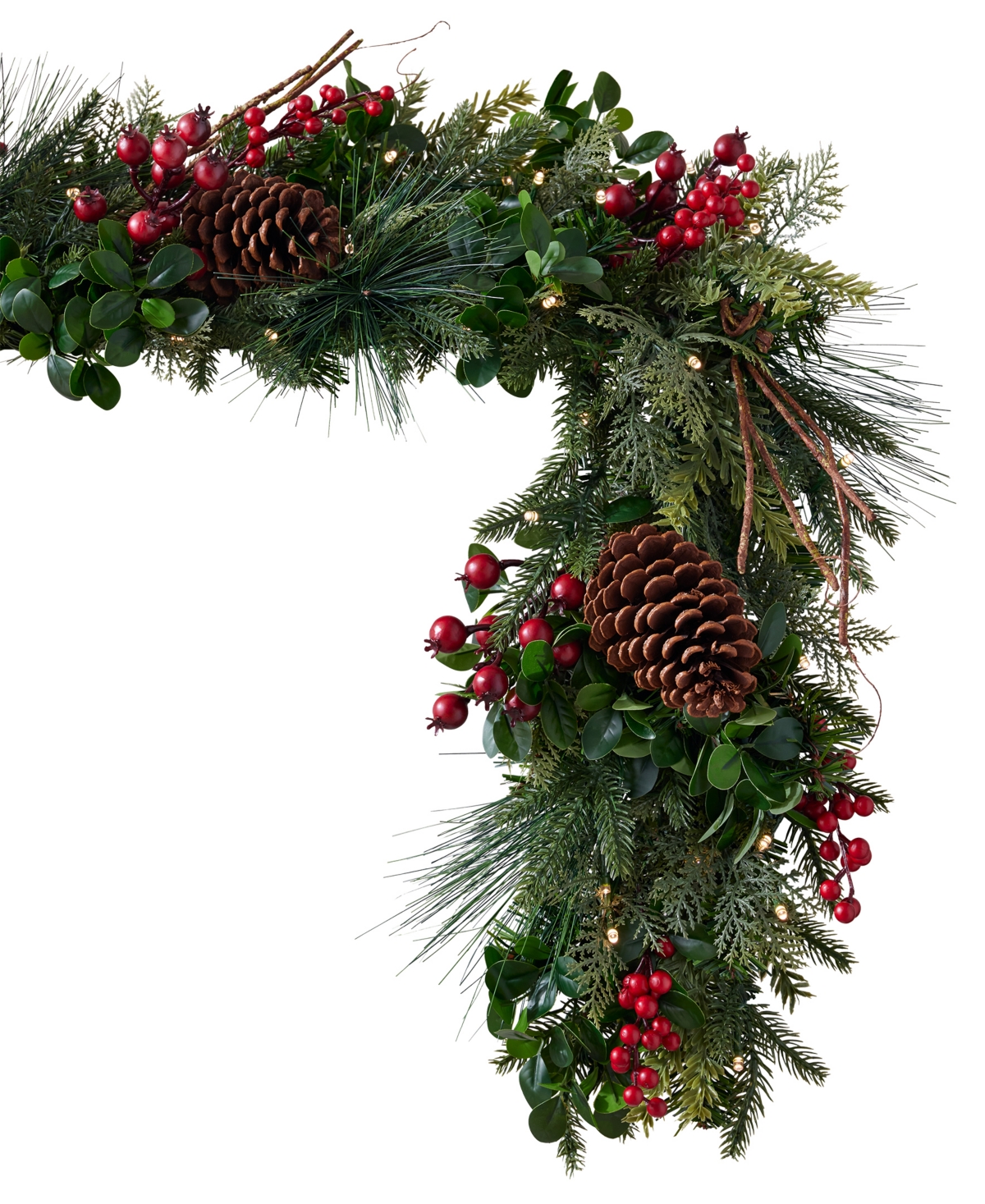 Balsam Hill Boxwood Berries 6' Led Garland