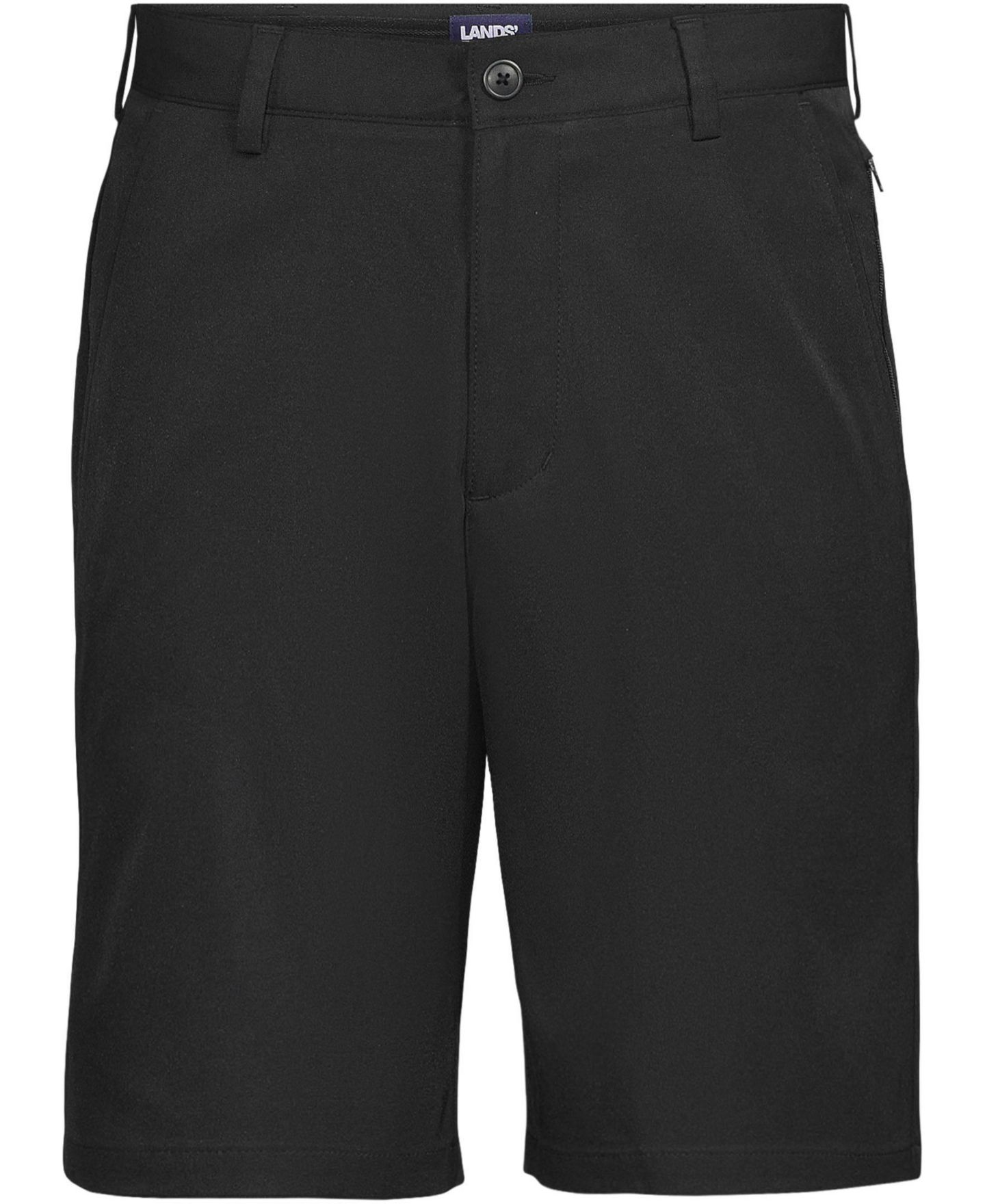 Мужские шорты Lands' End Sport Active Performance 9" Chino, цвет: Чёрный — фото 4